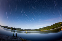 Startrails over Blue Mountian Lake